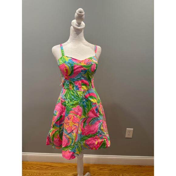 Lilly Pulitzer, Lilly Willow Dress in Multi So A-Peeling Pattern Size 6, NWT - Picture 1 of 5